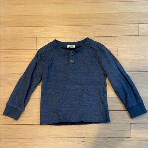 Cozy Navy Striped Long Sleeve Tee